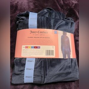 Blue Juicy Couture Velour hoodie NWT